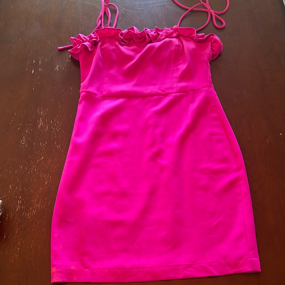 Shop These Three Pink Tie Sleeve Mini Dress